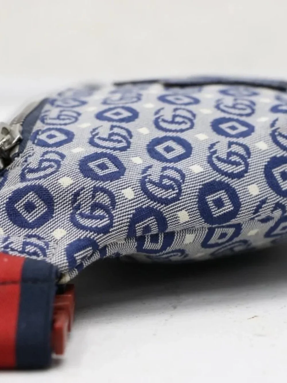 GUCCI Kids Jacquard Logo Patch Belt Bag - Blue